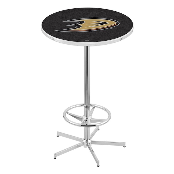 42" Chrome Anaheim Ducks Pub Table